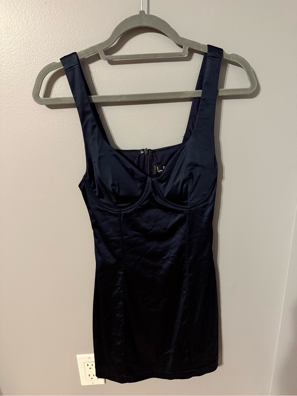 Lulu's Navy Sculpting Dress with Underwire